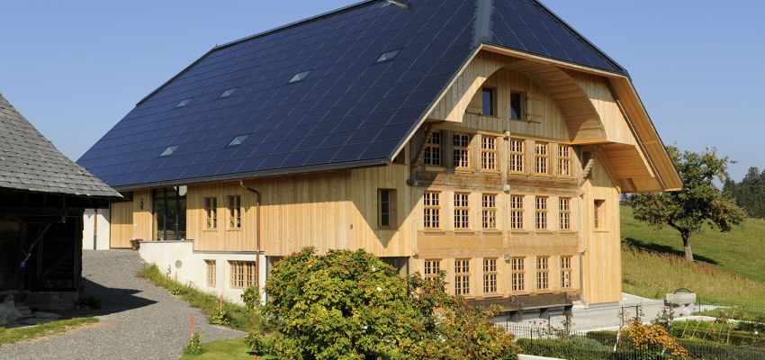 Dacheindeckung aus Solarziegel, Energiedach